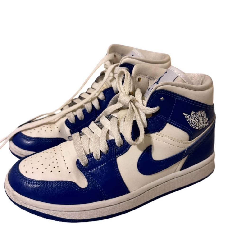 Nike Royal Blue and White High-Tops